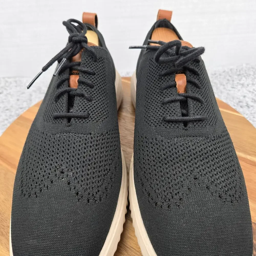 Cole Haan Mens 11.5 Grand+ Plus Stitchlite Black Wingtip Casual Daily Oxford